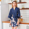 Japanischer Pyjama Blau im Kimono Stil